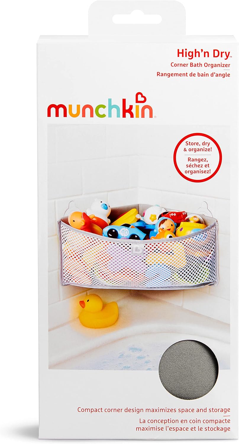 Thumbnail 3 de Munchkin High'n Dry Corner Bath Toy Organiser, Grey