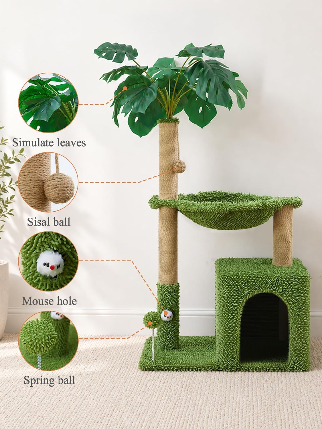 Thumbnail 4 de Woochpet Cat Tree with Natural Sisal