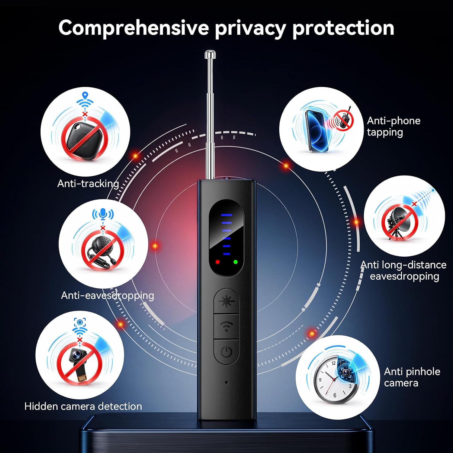Detalle de Nilcozy Anti-Spy Detector 10-in-1