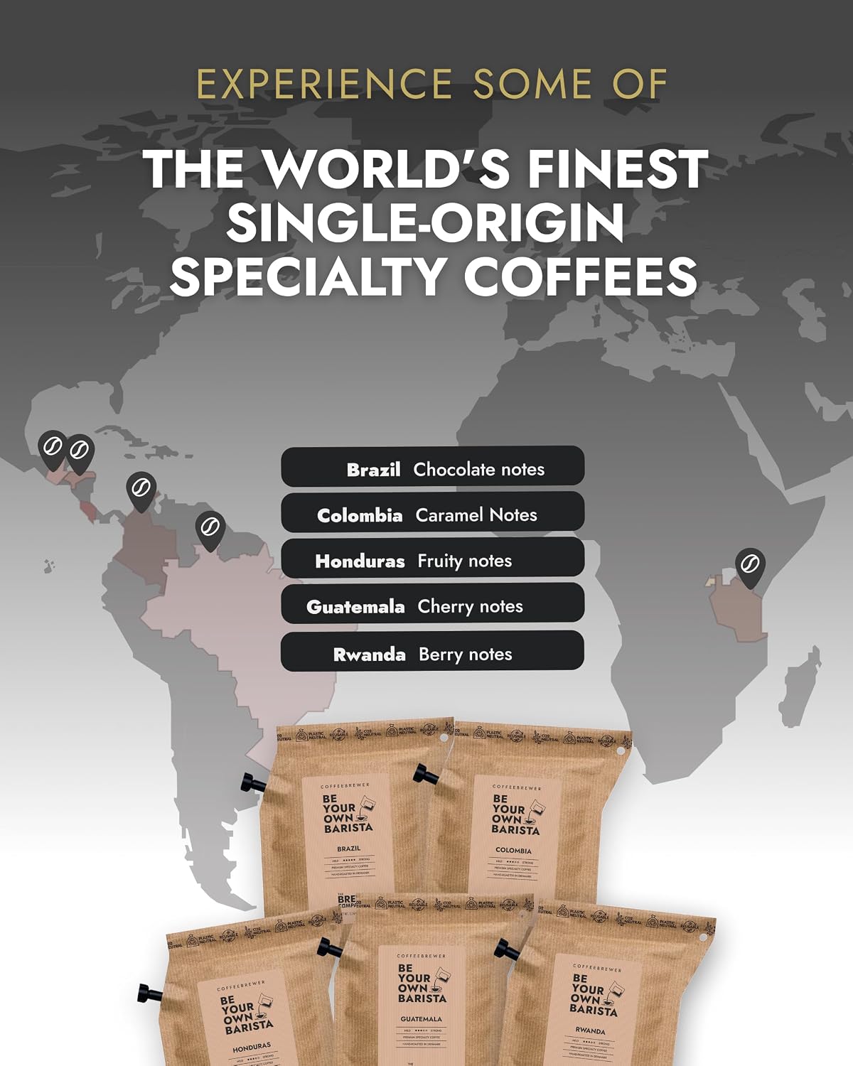 Detalle de GROWER'S CUP Weihnachts-Geschenkset mit 5 Coffee Brewers – Gourmet-Kaffee aus aller Welt