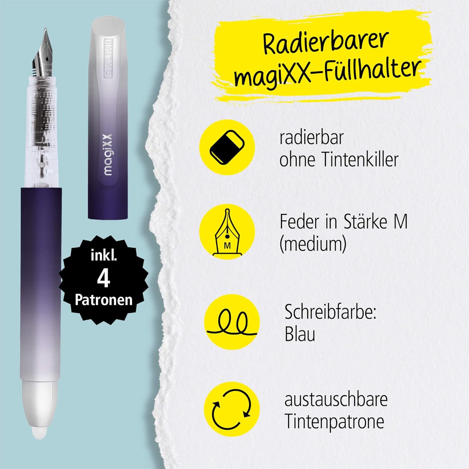 Thumbnail 1 de Online Füllhalter magiXX Lavender I löschbare Tinte