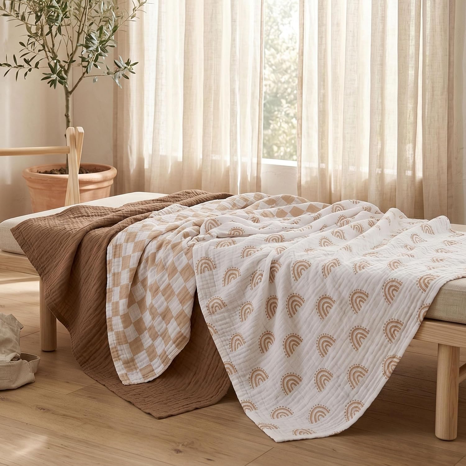 Detalle de Soarwg Kids Muslin Swaddle Blanket 95x100cm
