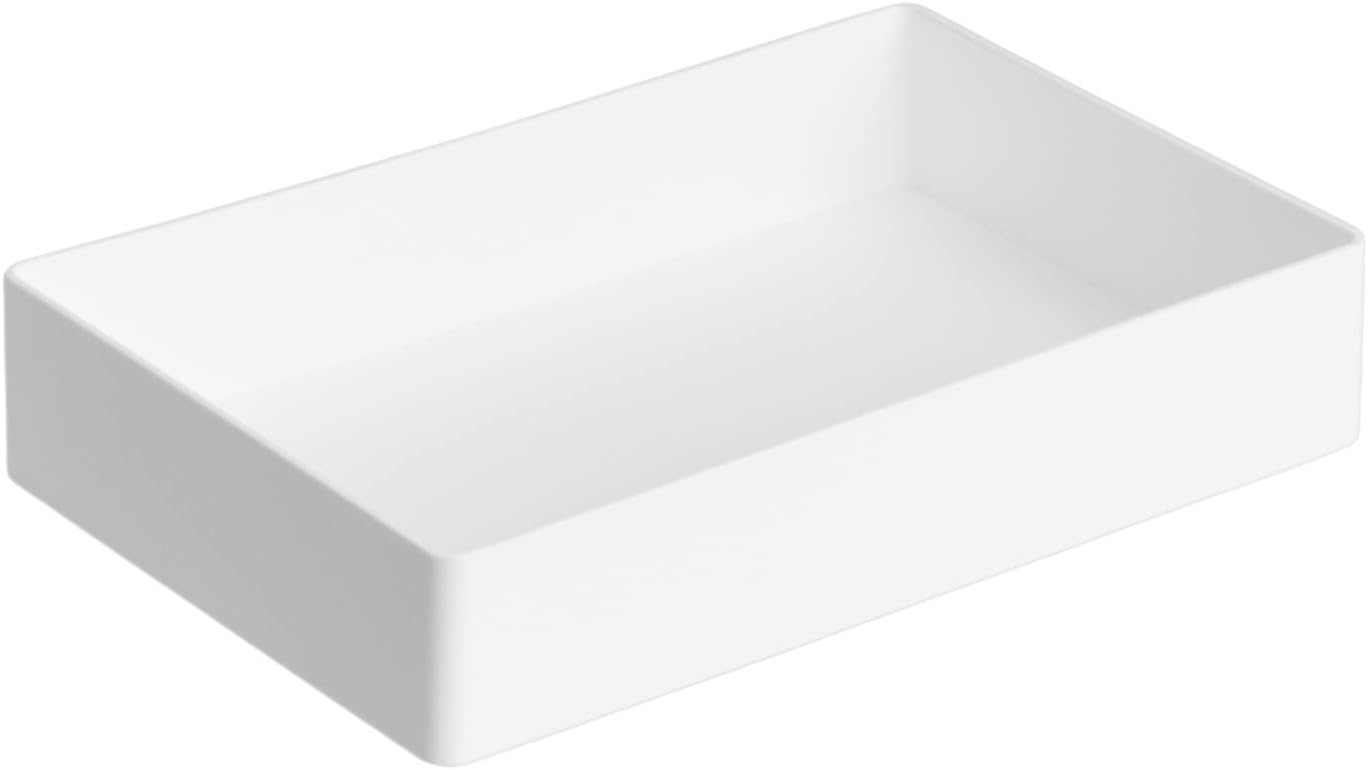 Thumbnail 2 de Amazon Basics Rectangular Plastic Desk Organizer Bundle — 3 Pieces (2 Letter Trays + 1 Accessory Tray) in White