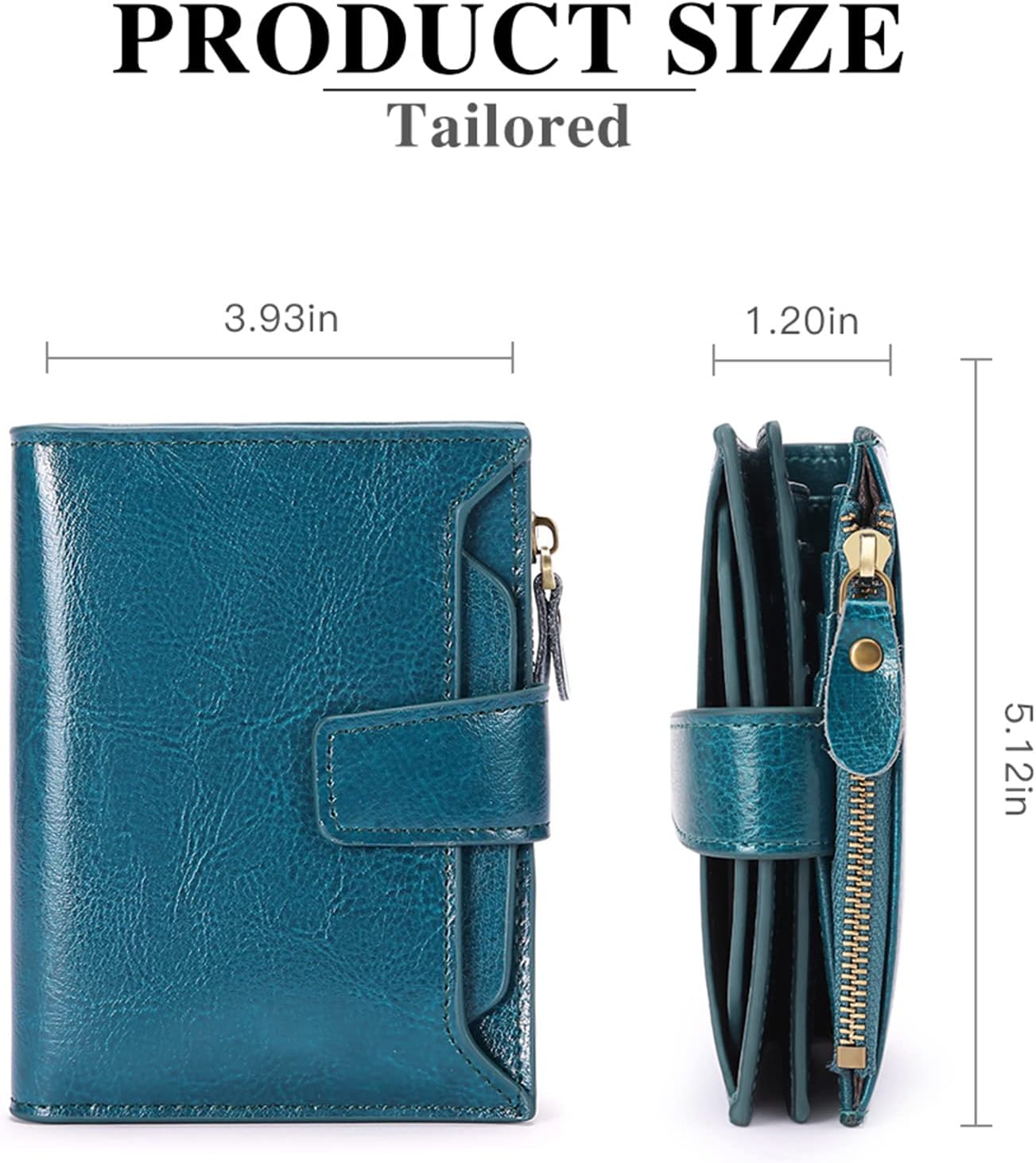 Detalle de SENDEFN Women's RFID leather compact bi-fold wallet 👛