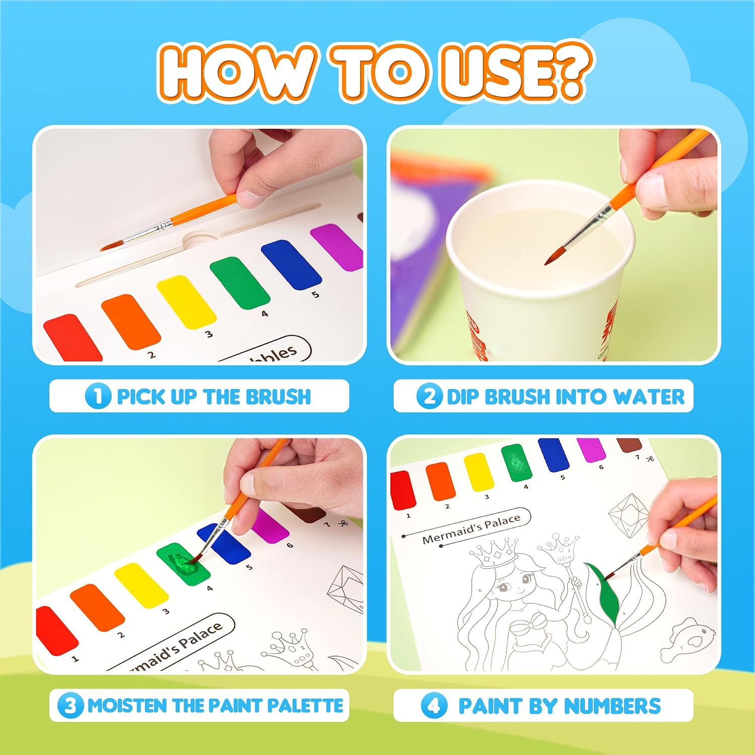 Thumbnail 1 de Watercolour magic book for kids, 20 pages