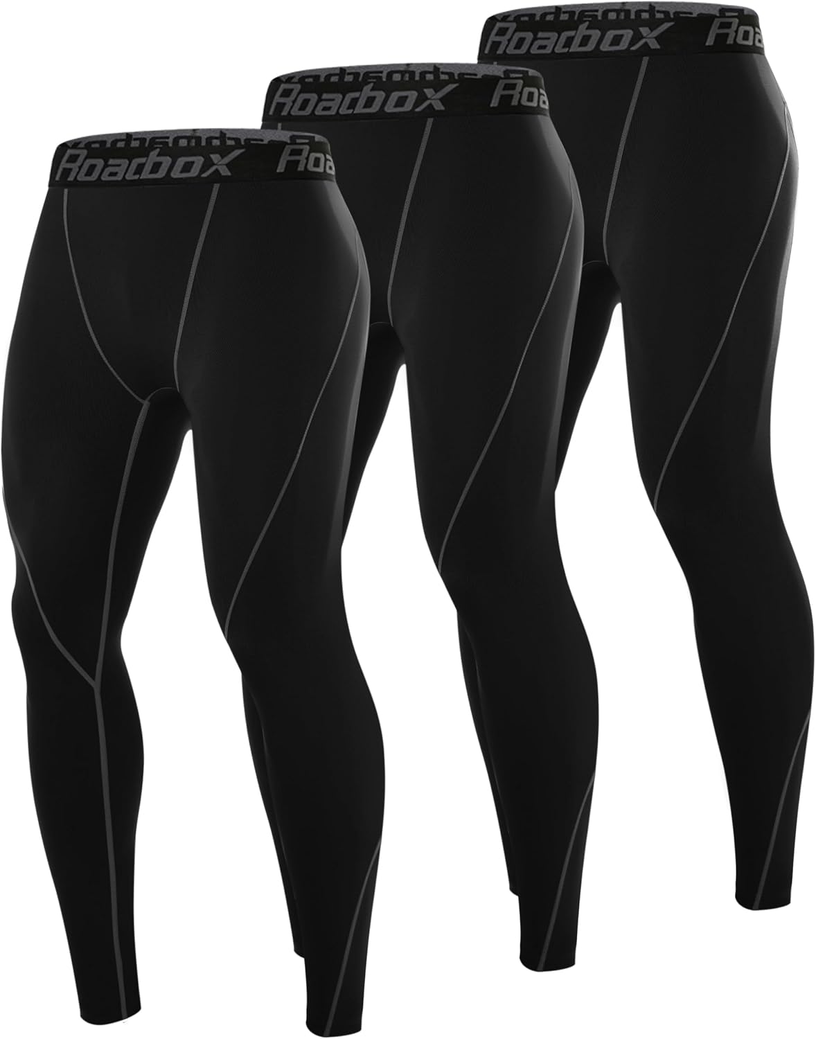 Detalle de Roadbox Men's Compression Pants, 3-Pack