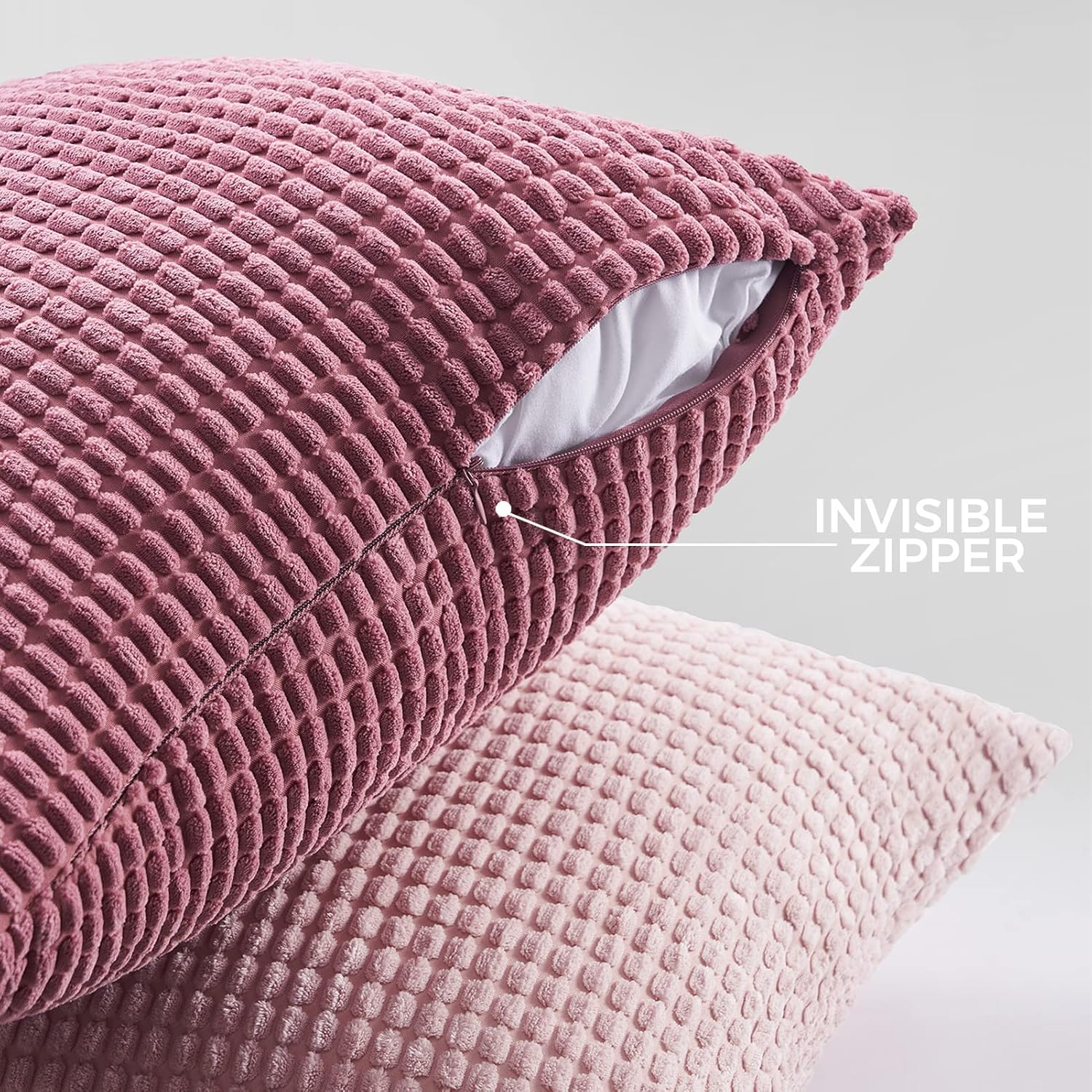 Detalle 2 de Topfinel Kissenbezug 30x50 Rosa 4er Set