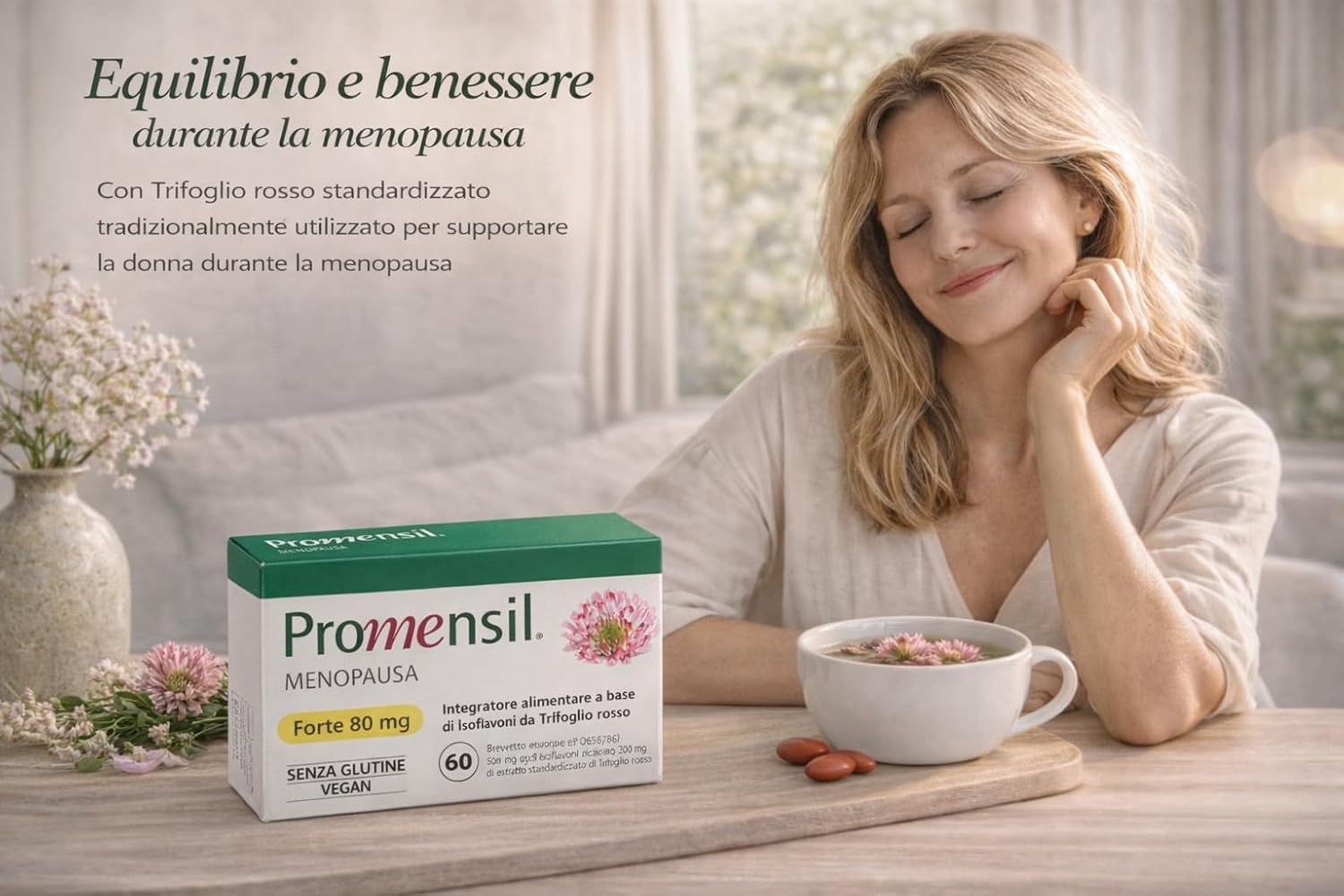 Thumbnail 2 de NAMED Promensil Forte: integratore di isoflavoni da trifoglio rosso per menopausa e premenopausa