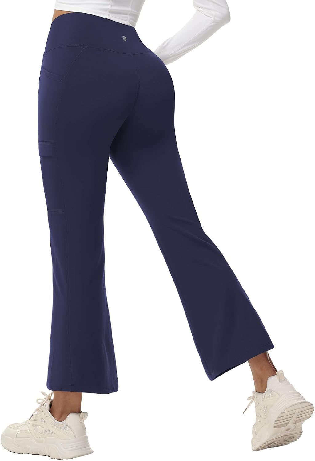 Detalle de baleaf Women's Fleece-Lined Hiking Pants, Flare Leg, 4 Pockets, Water-Resistant