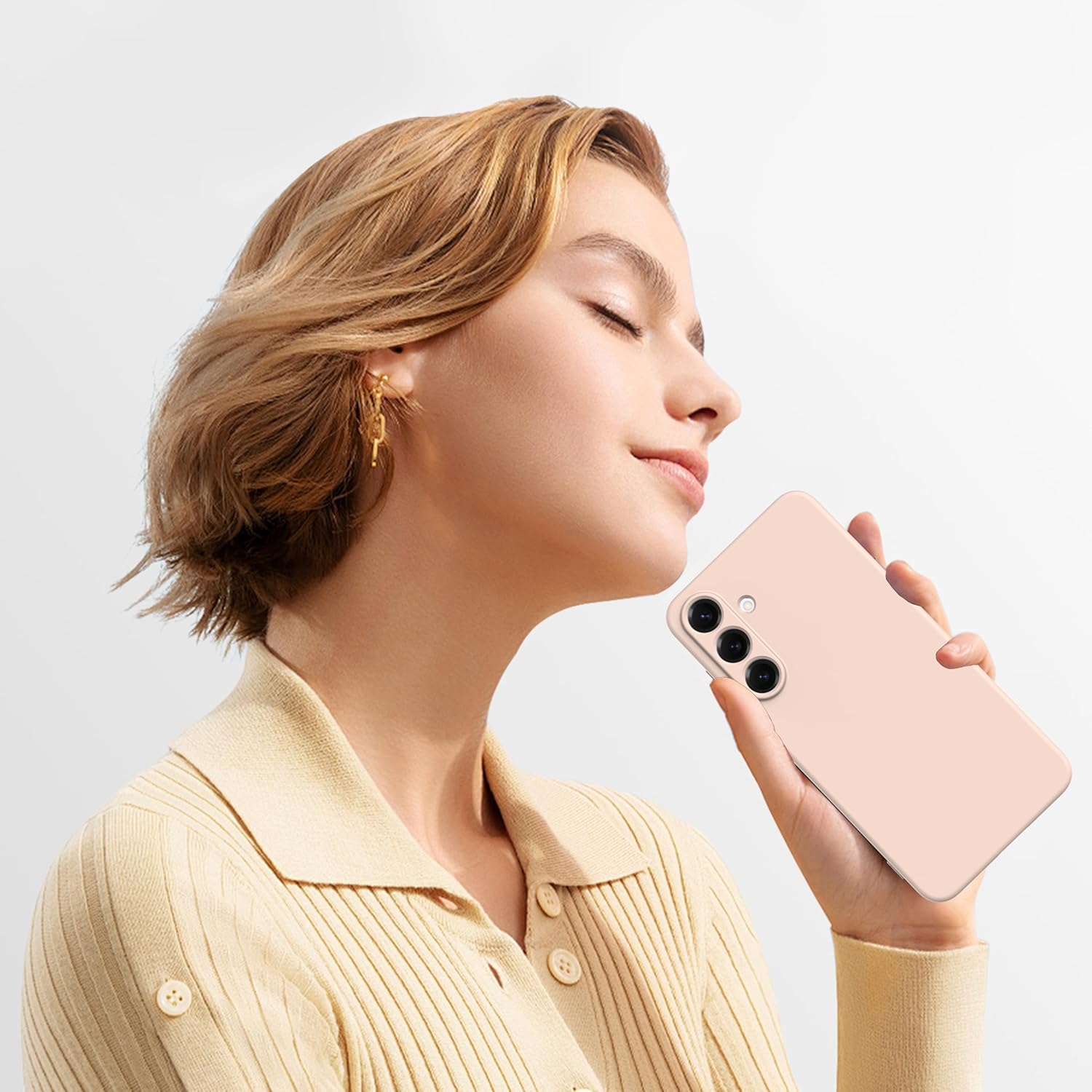 Thumbnail 6 de WFTE Cover per Samsung Galaxy S25 FE con vetro temperato (2 pezzi) e silicone liquido, rosa
