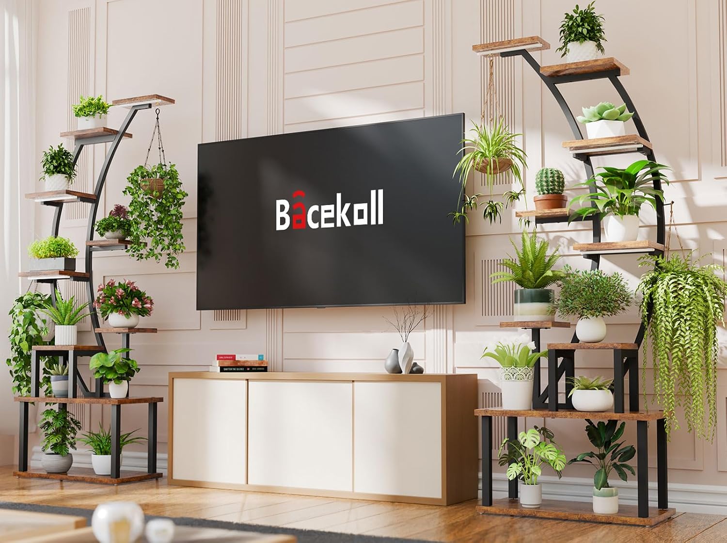 Thumbnail 4 de BACEKOLL Supporto per piante da interno con luci di crescita a 9 livelli, scaffale in metallo