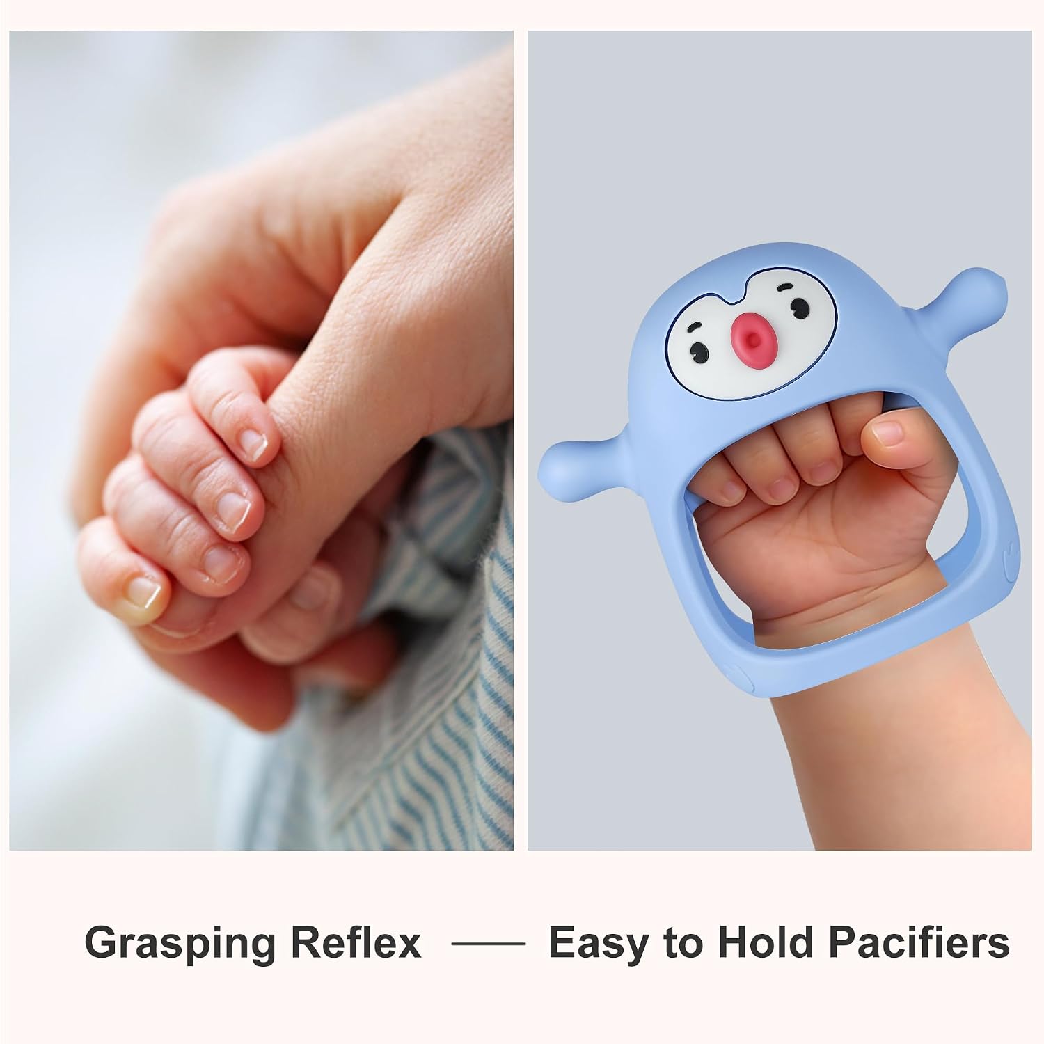 Thumbnail 2 de Smily Mia Baby Teething Toys for 0-6 Months: Penguin Teethers & Teething Mittens (2-Pack)