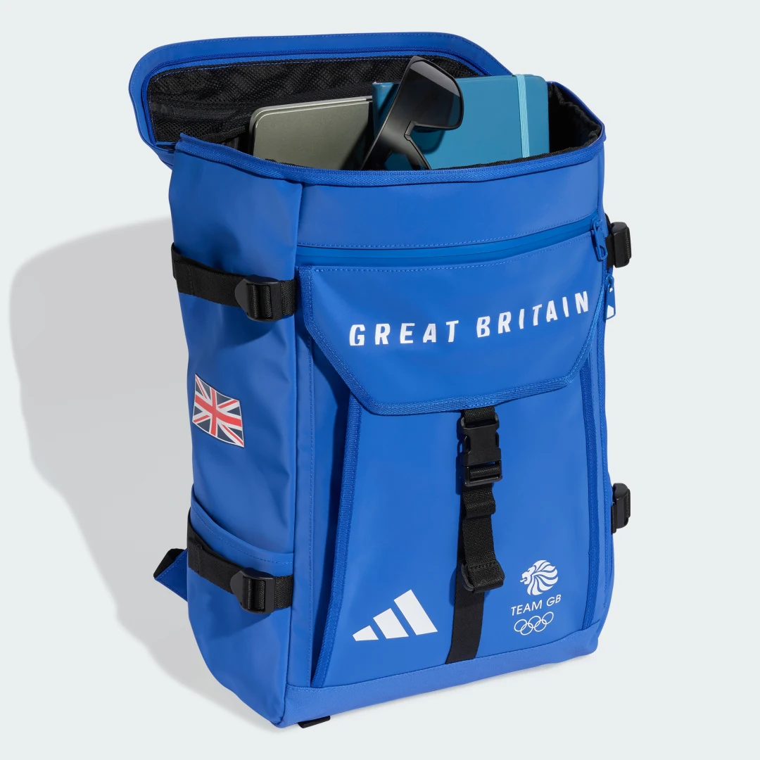 Detalle de Mochila Team GB de Adidas — azul