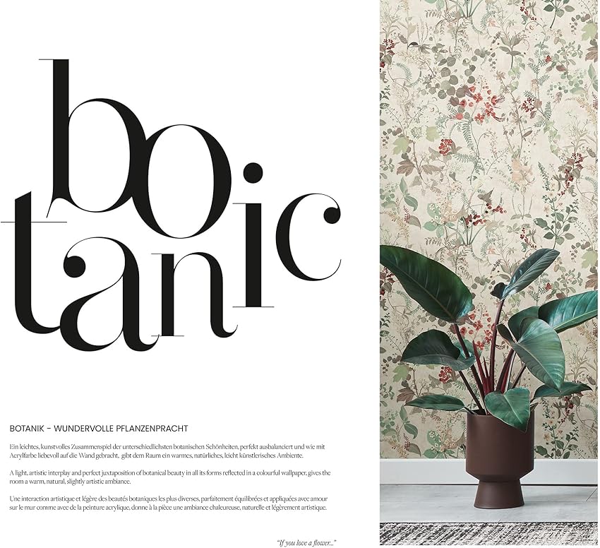 Thumbnail 3 de A.S. Création Papel Pintado Floral Rústico Blanco-Verde 🌸