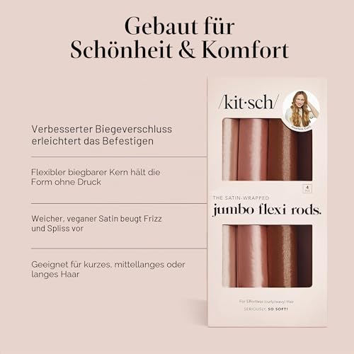 Thumbnail 2 de Kitsch Jumbo Flexi Locken ohne Hitze Rosewood – 4 Stück