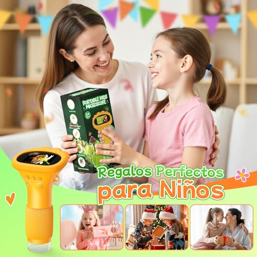Thumbnail 6 de Microscopio Digital GeschenPark para Niños 1000X con pantalla IPS 2.0” y 8 LED, recargable