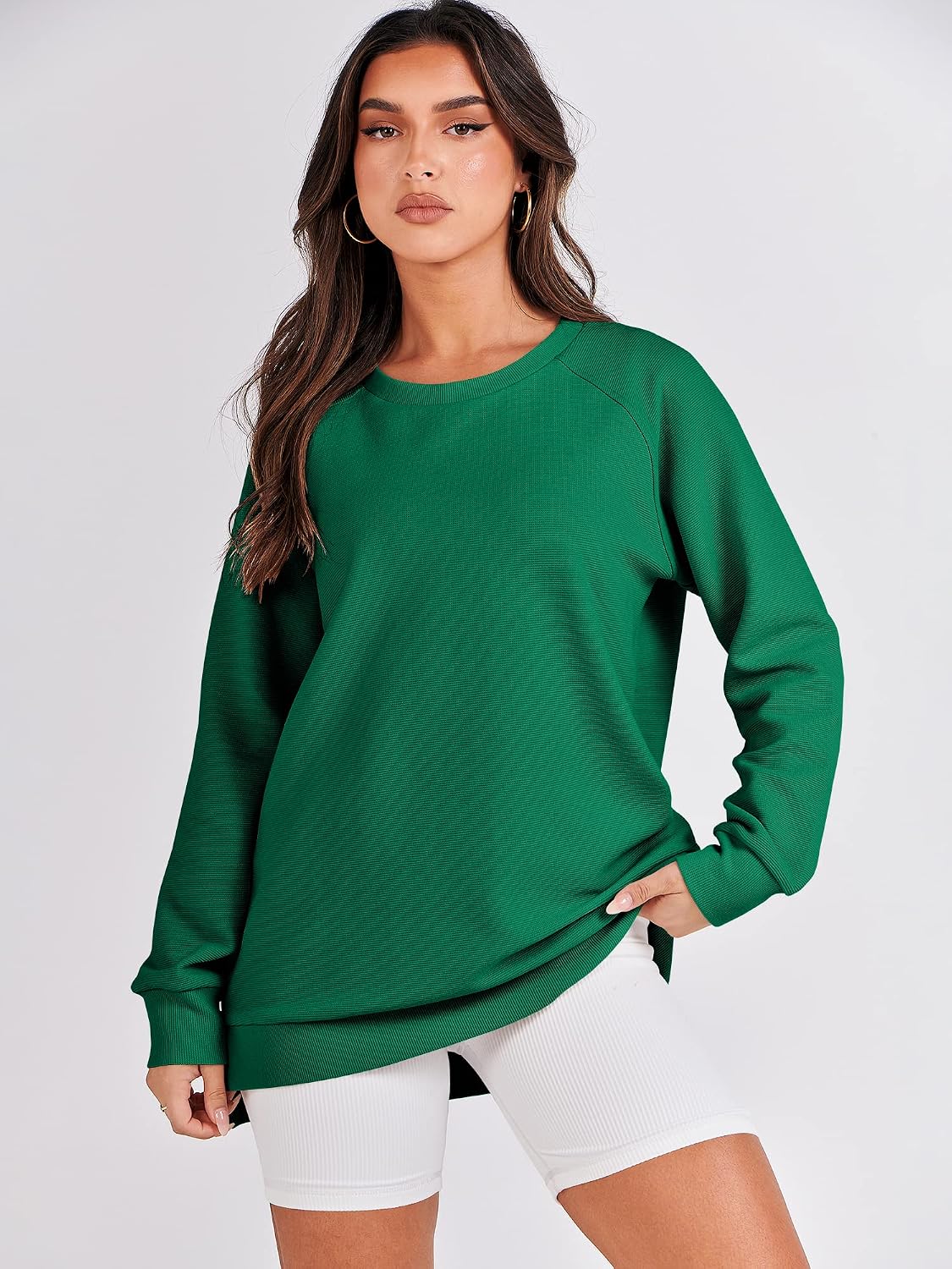 Detalle de ANRABESS Oversized Tunic Hoodie 65% Rayon
