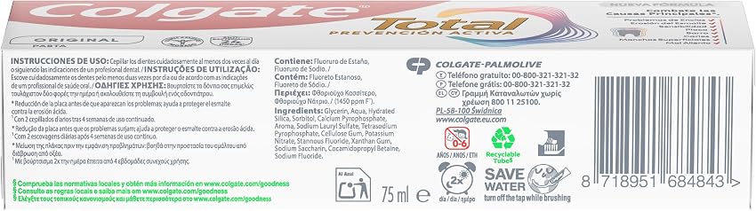 Thumbnail 2 de Colgate Total Prevención Activa 12x75ml | Protección 24h🦷