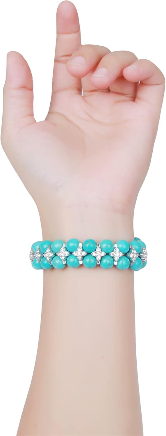 Thumbnail 3 de GEMEK Pearl Bracelet for Apple Watch — Turquoise Elastic Straps for 42–49mm Series 9 to 1
