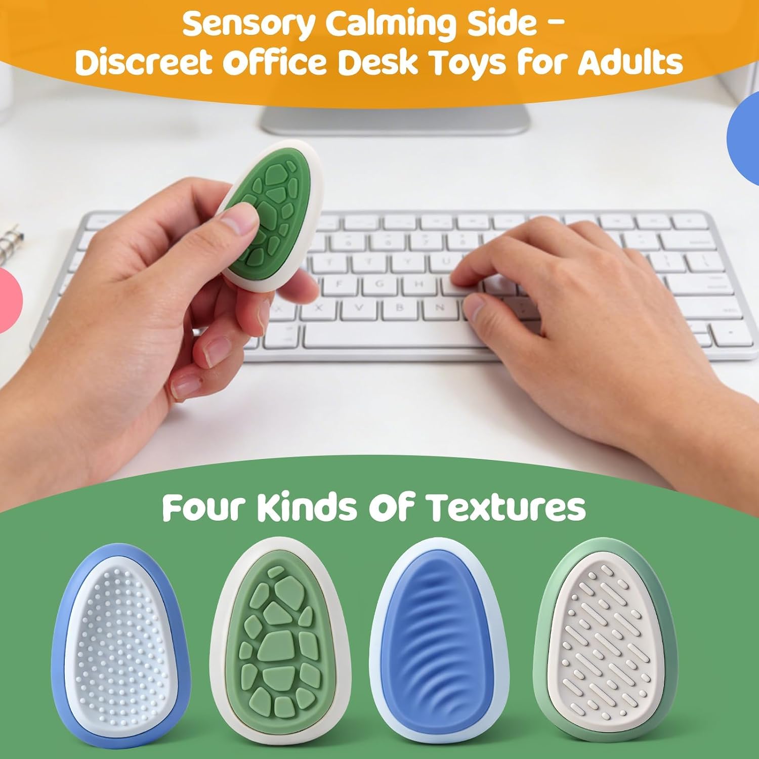 Detalle de SMALL FISH 4-in-1 Sensory Fidget Toys, 4-Piece Set for Quiet Focus