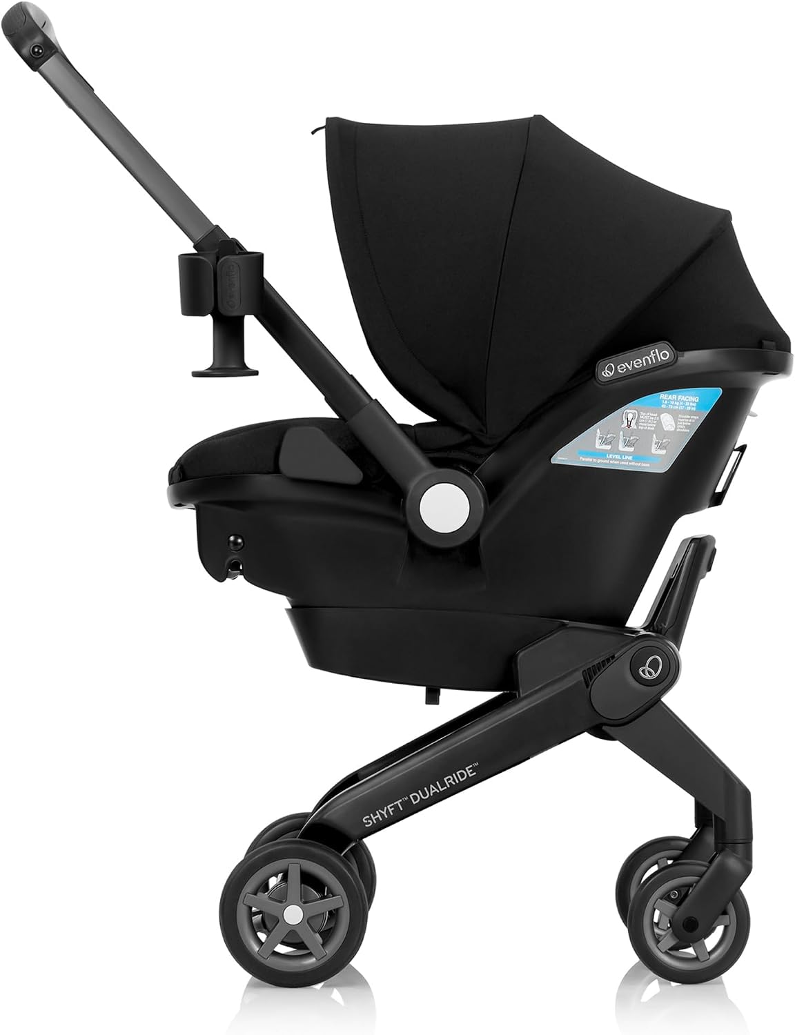 Detalle de Evenflo infant car seat and stroller combo Shyft DualRide