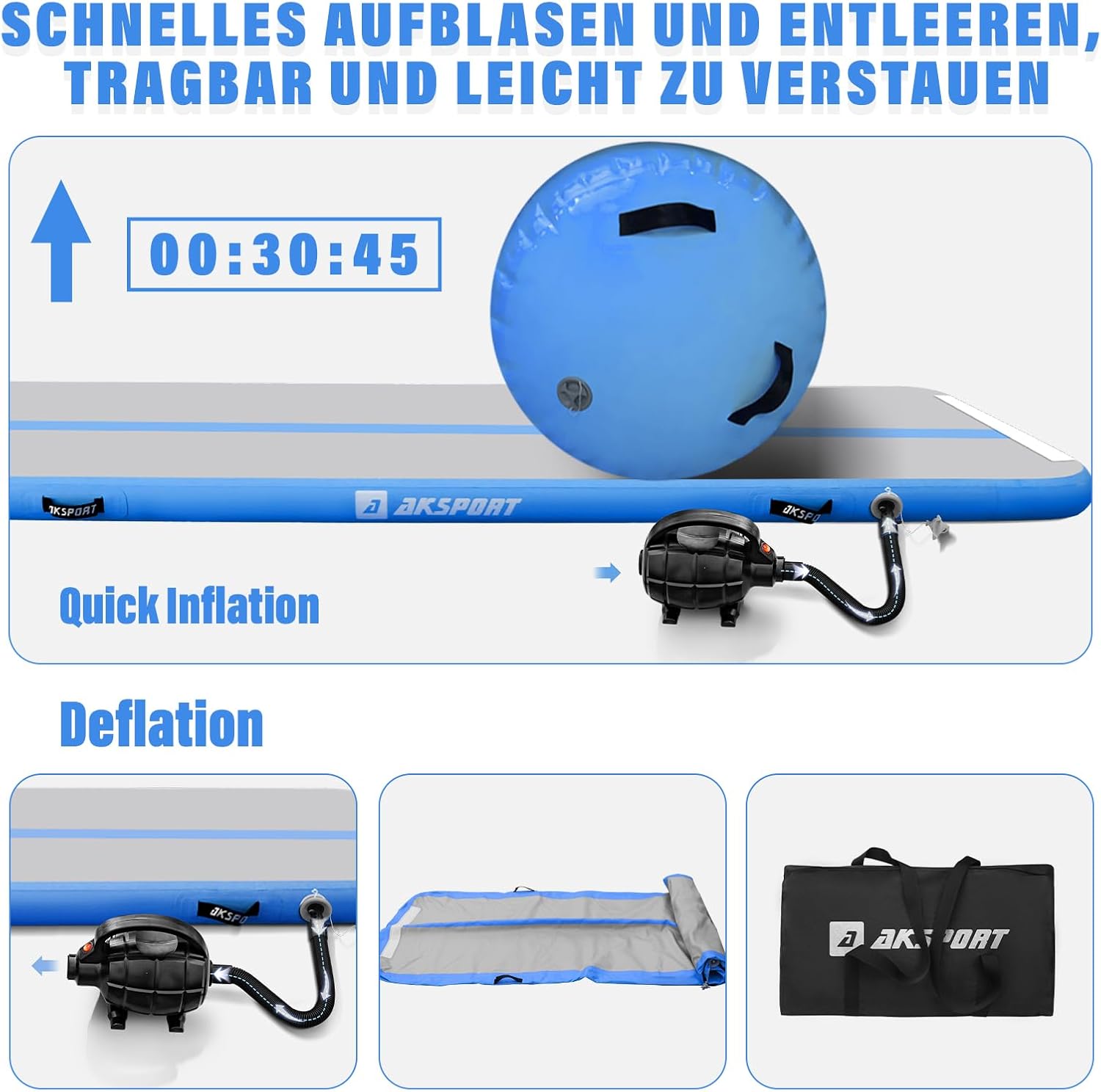 Thumbnail 3 de AKSPORT Airtrack Air Roll 3m