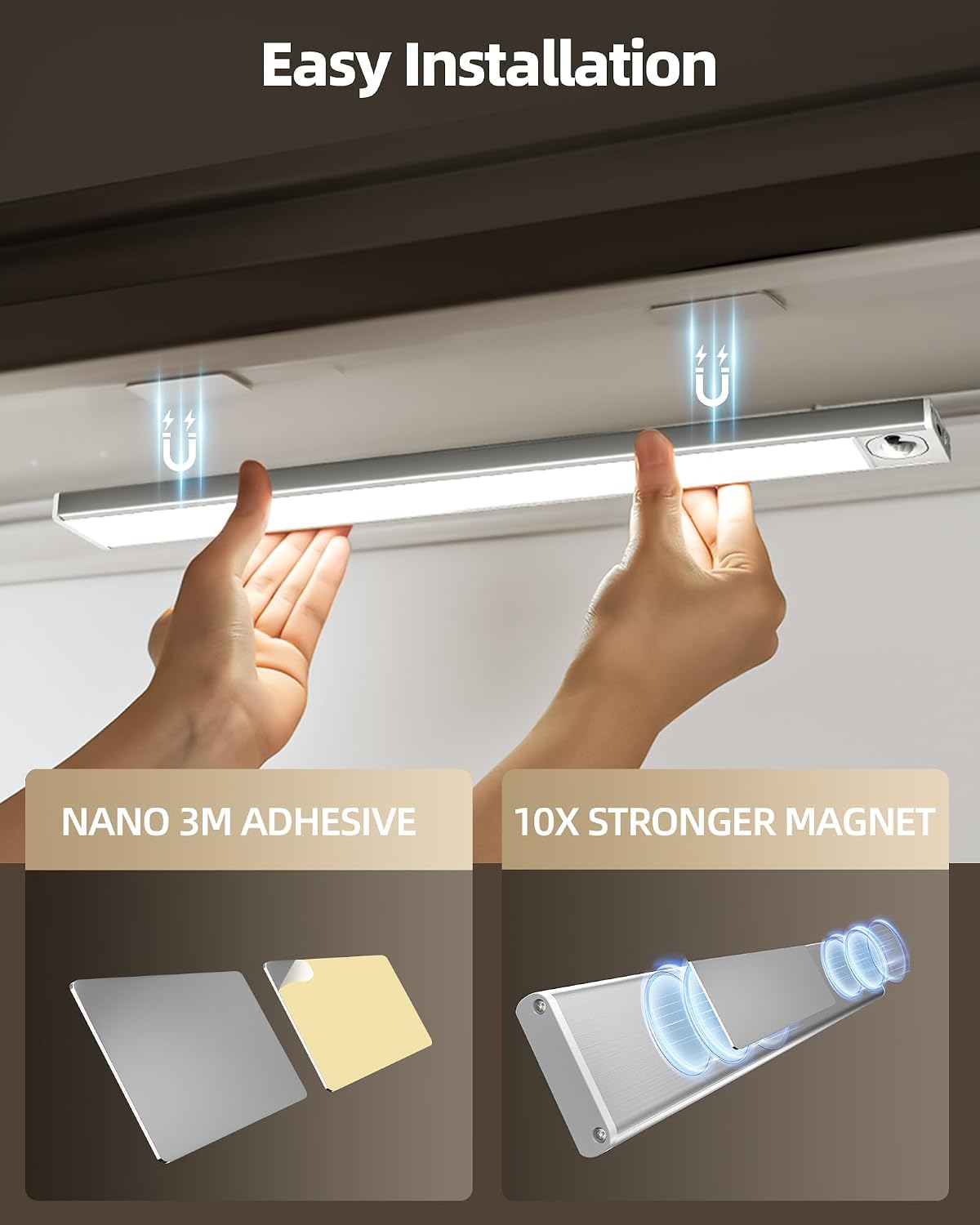 Thumbnail 6 de AMETHEUS 74LED 16-Inch Under Cabinet Lights, Motion Sensor, 3 Color Temps