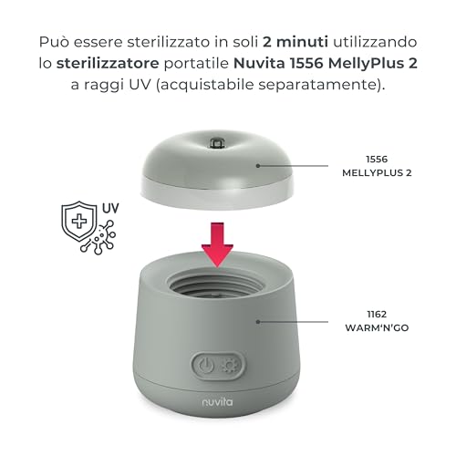Thumbnail 7 de Nuvita Scaldabiberon Portatile Universale Nuvita 1162 Warm’n’Go: caldo rapido, USB e chiusura ermetica per mamme e papà in movimento
