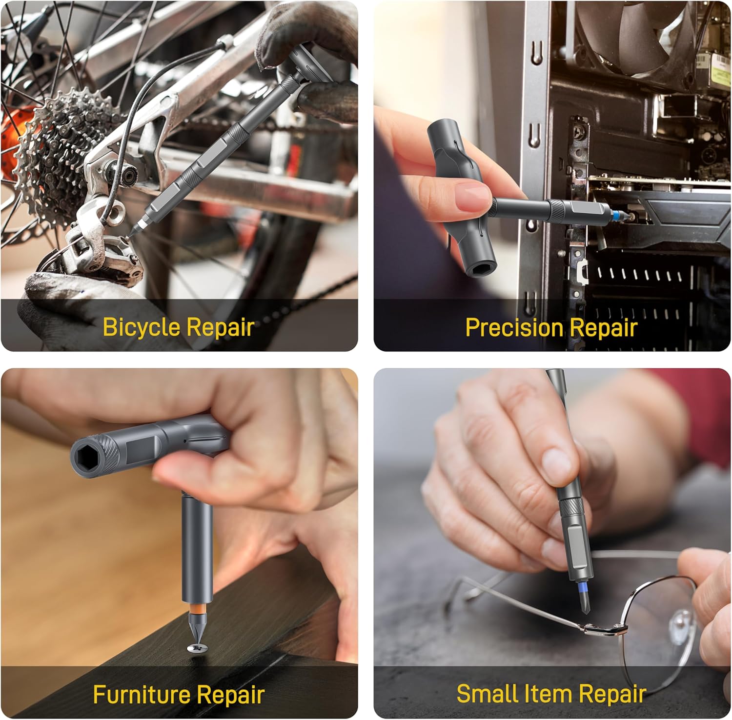 Thumbnail 5 de 42 in 1 Magnetic Screwdriver Set with T-Handle Ratchet and Case