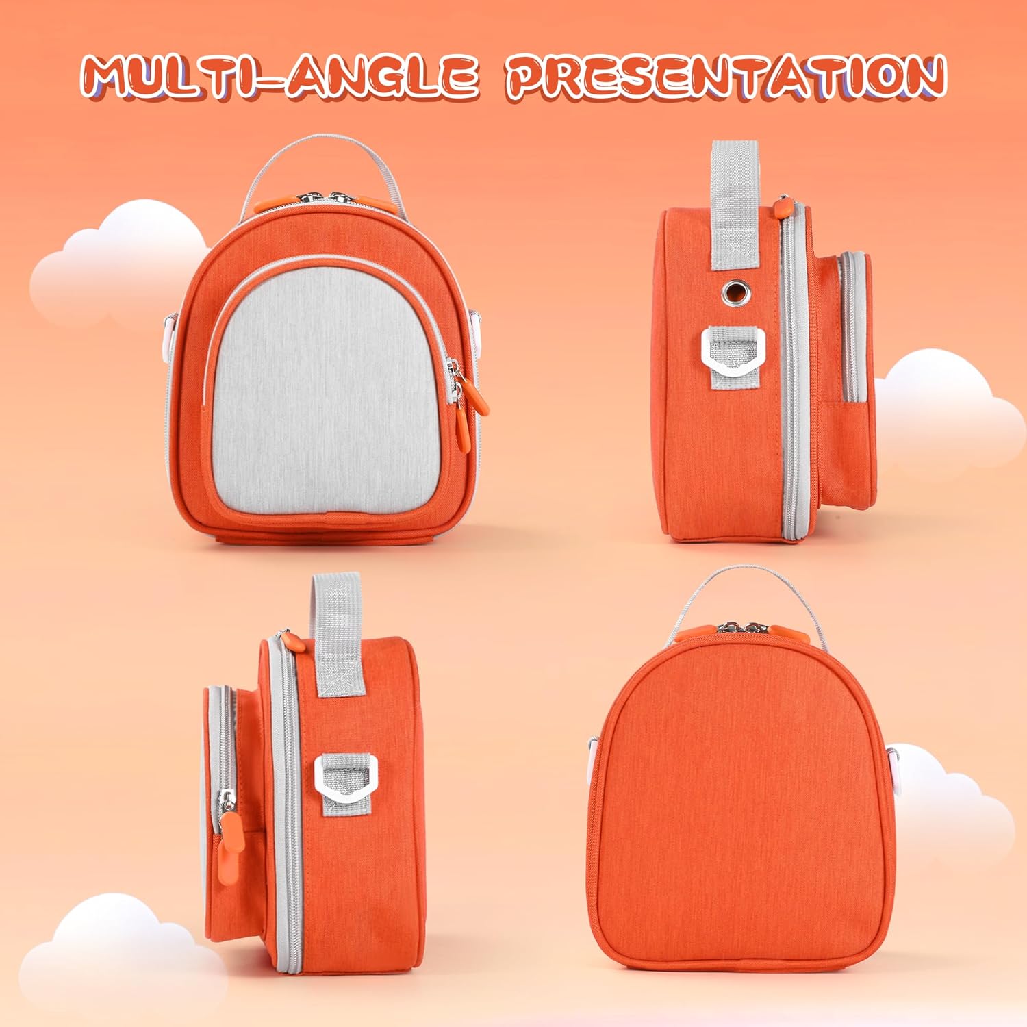 Thumbnail 2 de TATAVR Carrying Case for Yoto Mini (2024 Edition) – Orange, Card Holder for 30 Cards, with Adjustable Strap