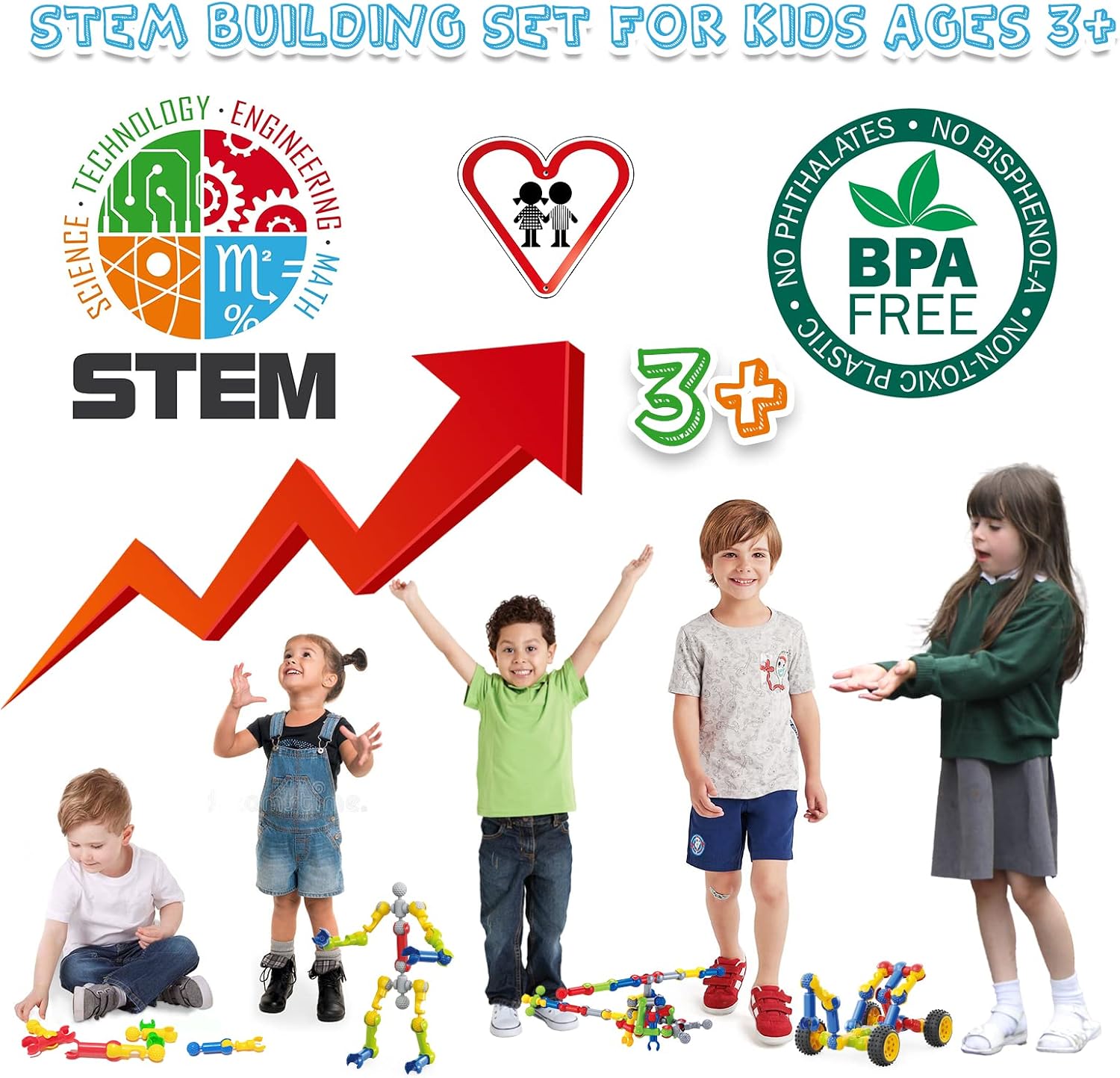 Thumbnail 4 de 170-Piece Building Toys for Kids