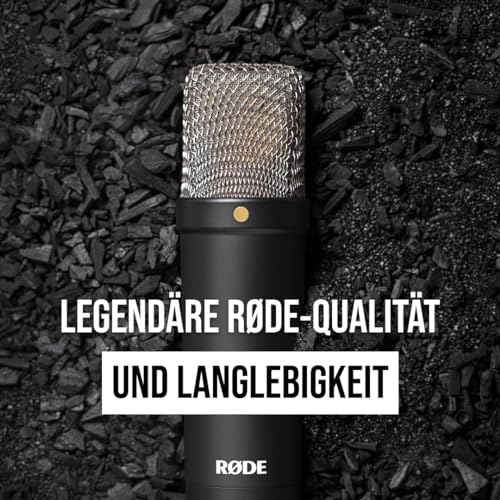 Detalle de RØDE NT1 Signature Series Großmembrankondensatormikrofon Schwarz – Komplettset für Gesang, Podcast & Streaming