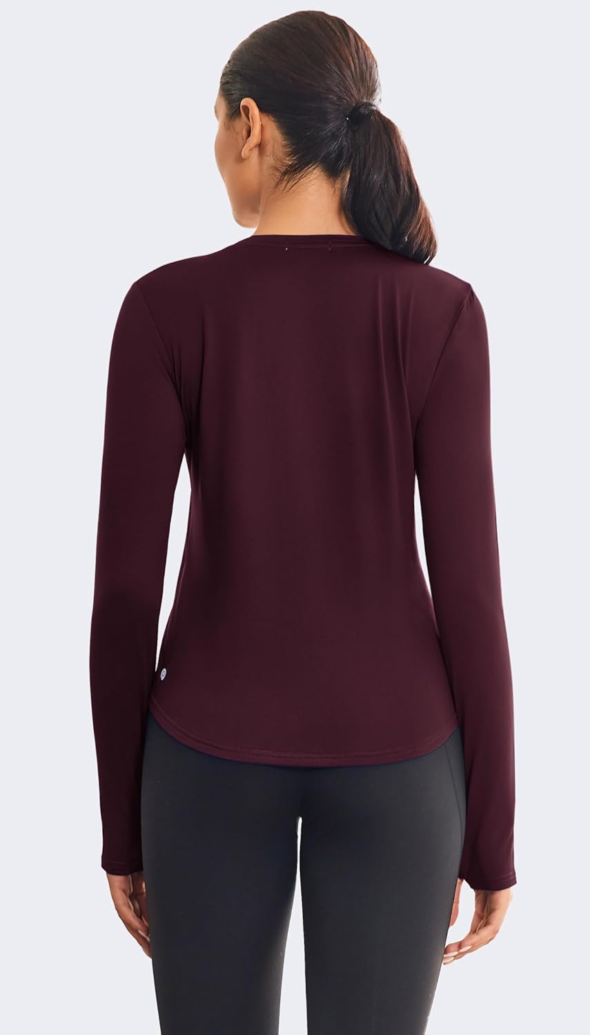 Thumbnail 3 de PINSPARK Maglietta Sportiva da Donna in Micropile con Fori per i Pollici – Cortesia invernale per Yoga, Sci e Fitness