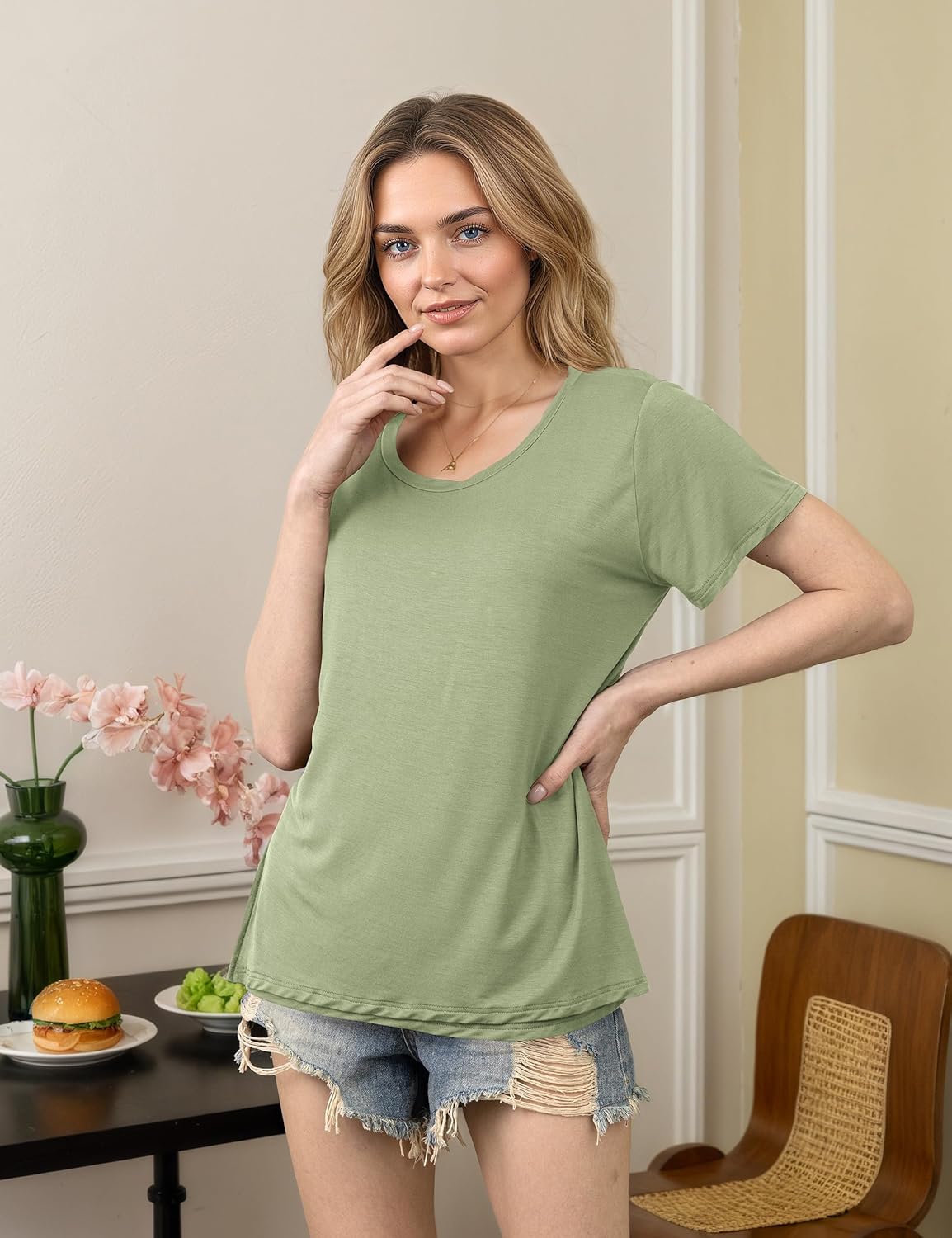 Thumbnail 1 de SUNNYBUY Still T-Shirts 3er-Set – Stillshirt Kurzarm für Damen