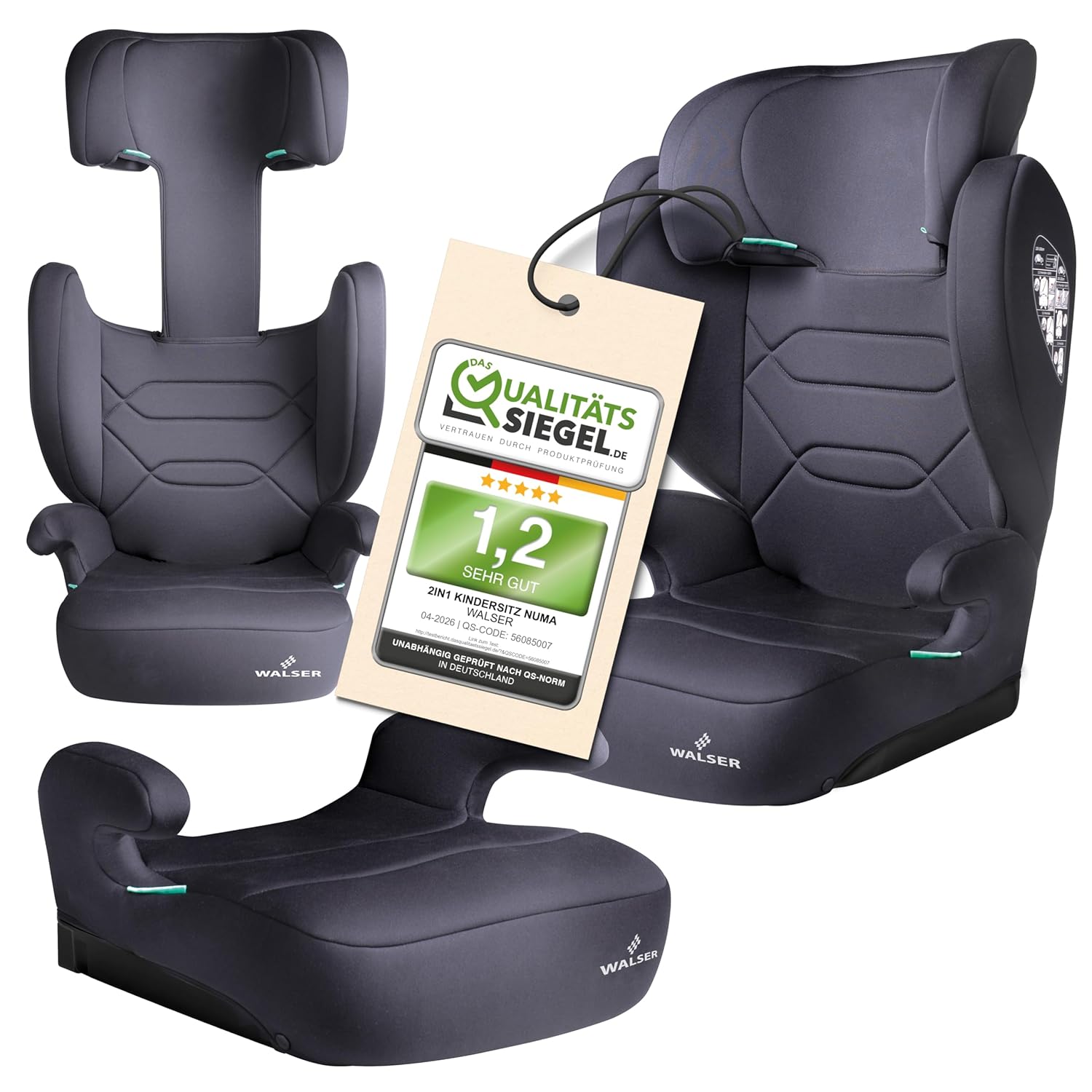 Thumbnail 6 de WALSER Premium Kindersitz Numa 2in1 – unbequeme Bequemlichkeit trifft Sicherheit