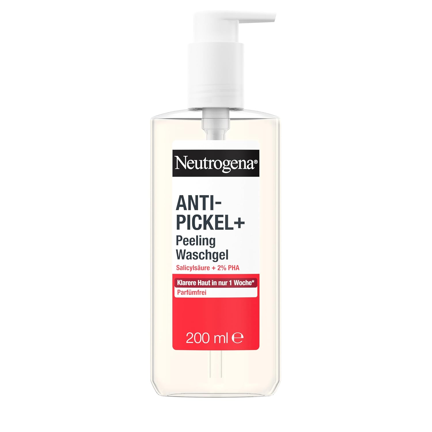 Detalle 2 de Neutrogena Anti-Pickel+ Anti-Pickel Set: Tägliches Waschgel (200 ml) & Tägliches Serum (30 ml) mit Salicylsäure + AHA/PHA