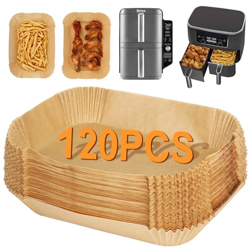 Detalle de BYKITCHEN Papier cuisson air fryer Ninja Double Stack XL — 120 feuilles, pratique et propre