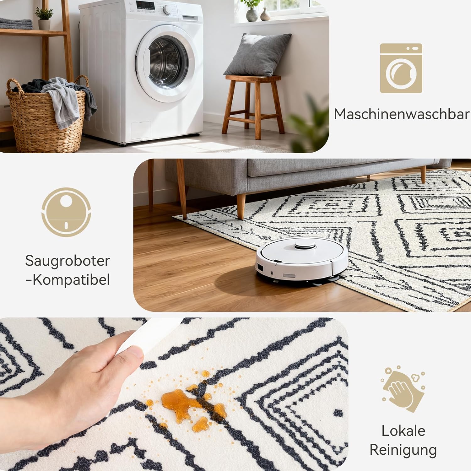 Thumbnail 5 de DEFYNEE Tapis de Salon 60x180 cm 🏠