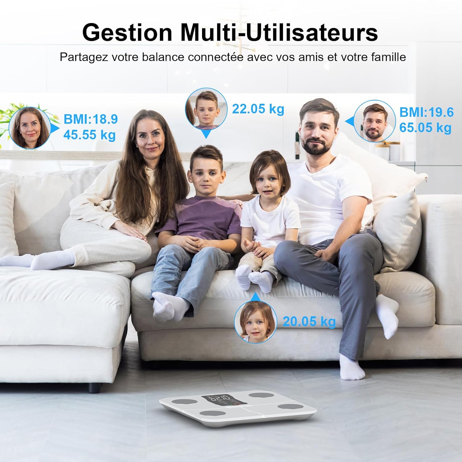 Thumbnail 6 de Healthkeep Balance Connectée Balance Connectée avec impédancemètre et écran VA