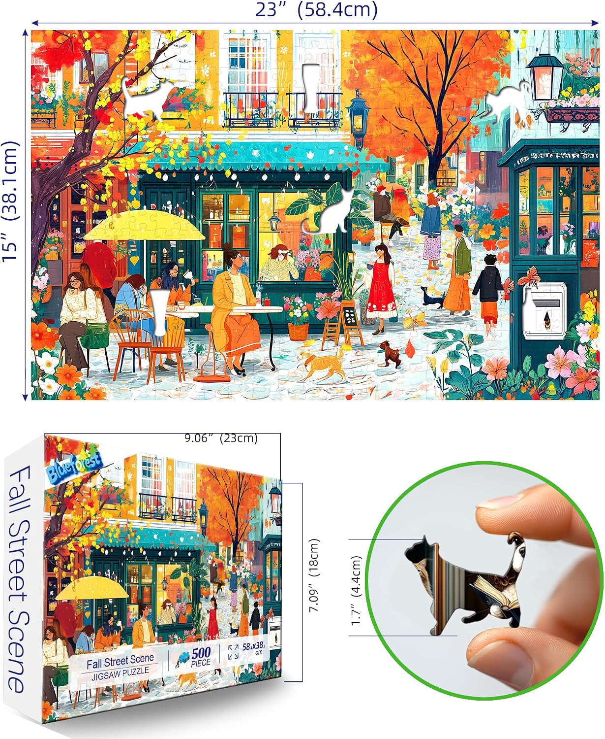 Detalle 2 de Colorful Drinks 1000 Piece Jigsaw Puzzle for Adults