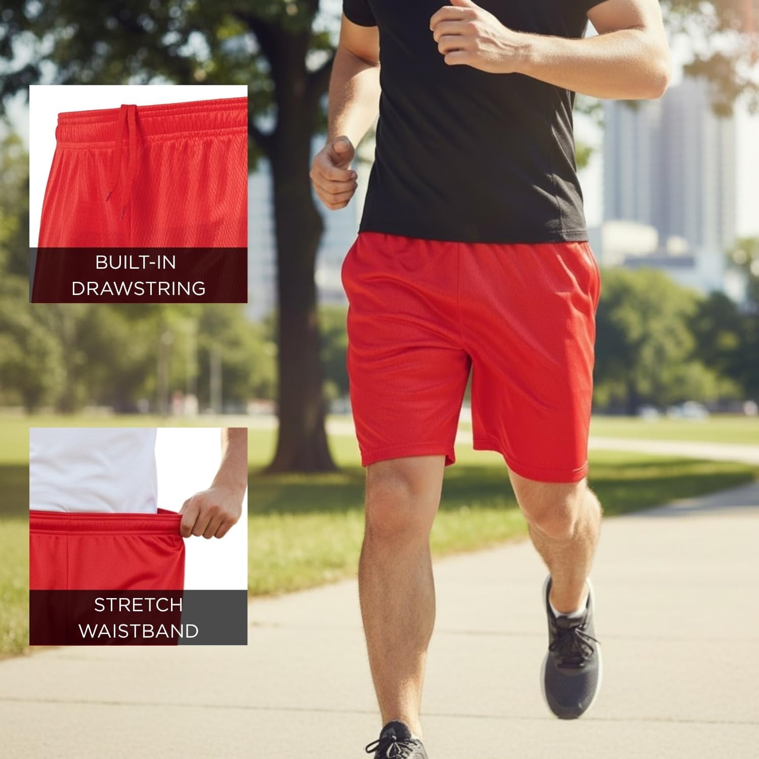 Thumbnail 5 de Ultra Performance 5-Pack Men’s Athletic Gym Shorts (SM–5X) with Slit Pockets