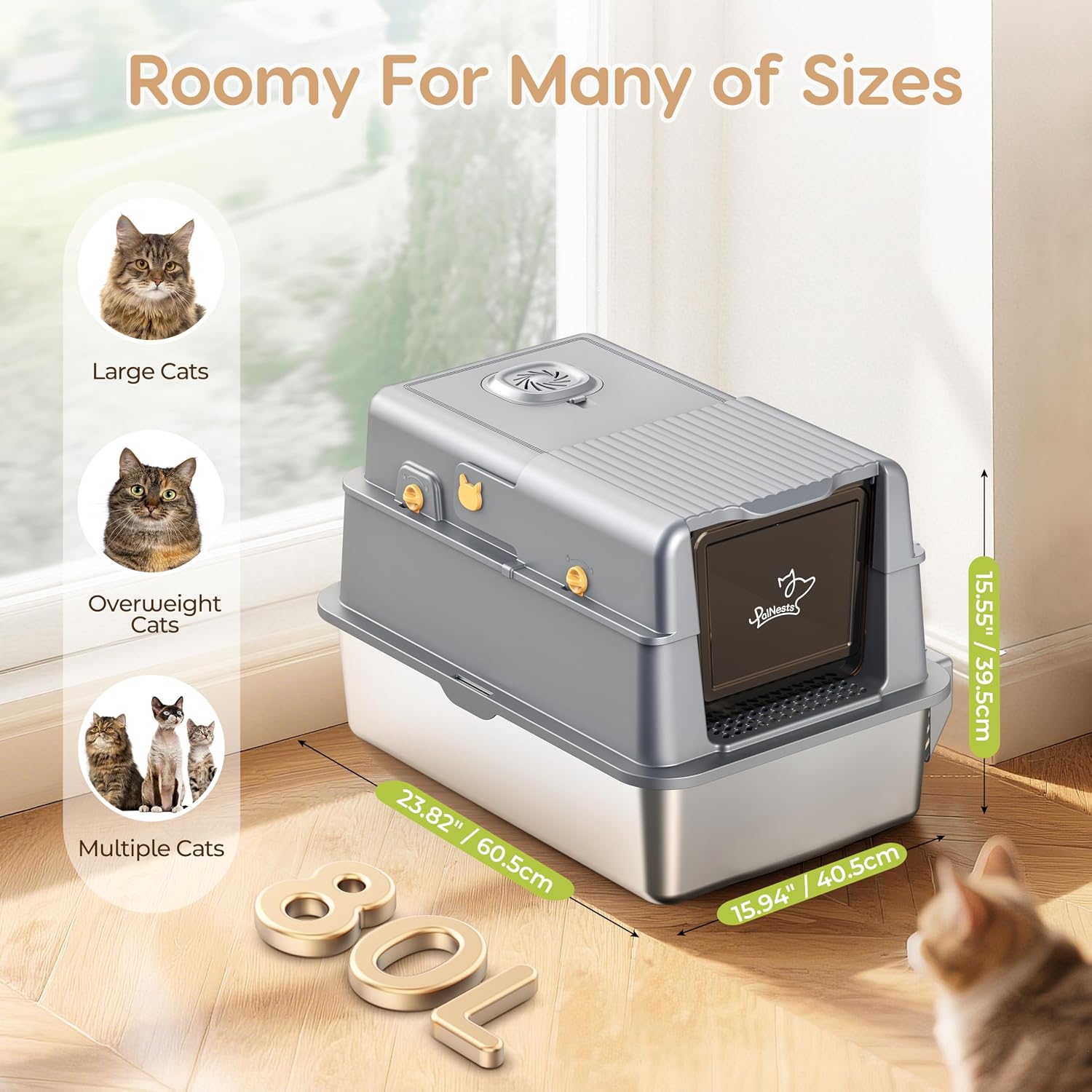 Thumbnail 6 de PalNests Stainless Steel Cat Litter Tray XXL