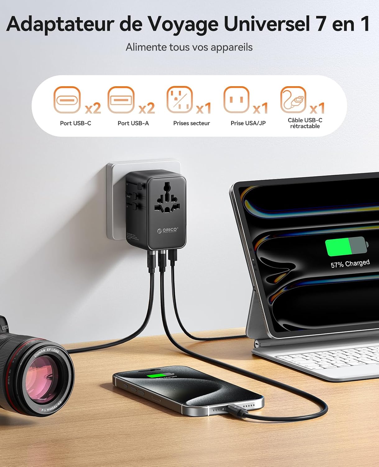 Thumbnail 3 de ORICO UAX Adaptateur universel 70W