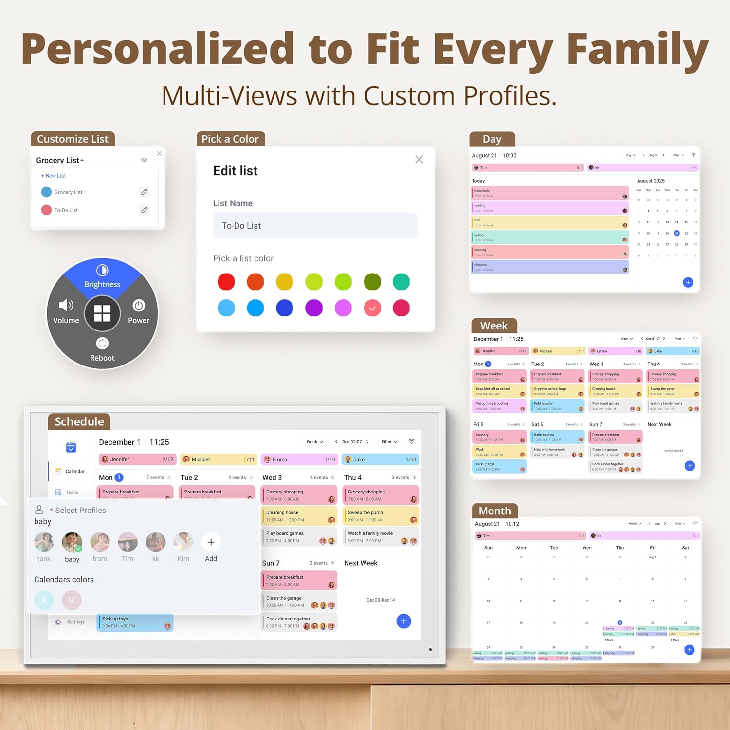 Thumbnail 6 de Dragon Touch 15.6-inch Digital Calendar Chore Chart – Smart Family Planner with 15.6-inch FHD touchscreen