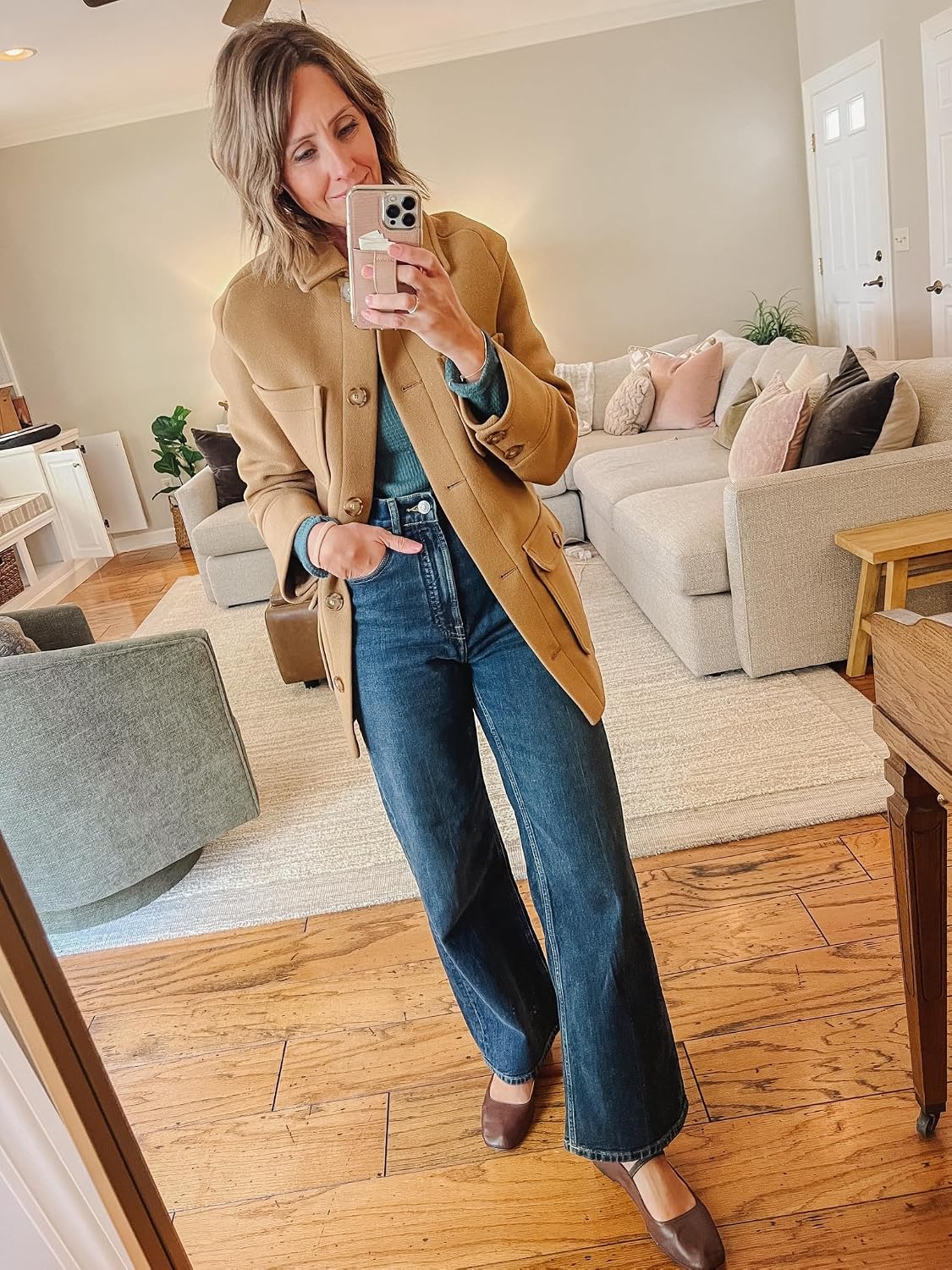 Detalle 2 de Omoone Women's Wool-Blend Coat