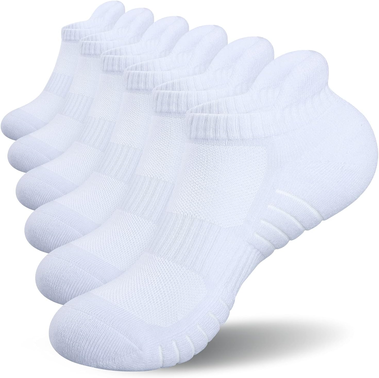 Detalle de Benirap Mens Tranier Socks Cushioned Running Socks (6 Pairs) – breathable anti-blister ankle trainers socks