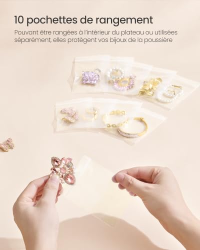 Thumbnail 3 de SONGMICS Porte-bijoux Présentoir 3 Niveaux en Acier et Velours