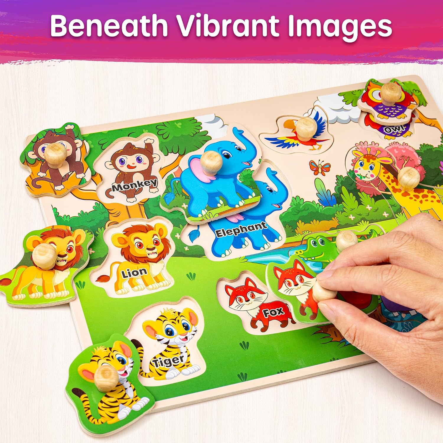 Detalle de SYNARRY Wooden Puzzles 6-set 🧩