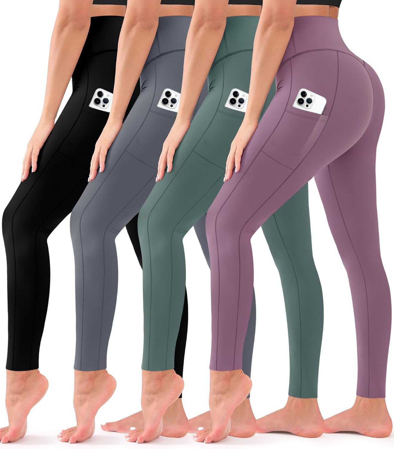 Thumbnail 5 de 4 Pack Butt Lift High-Waisted Leggings for Women