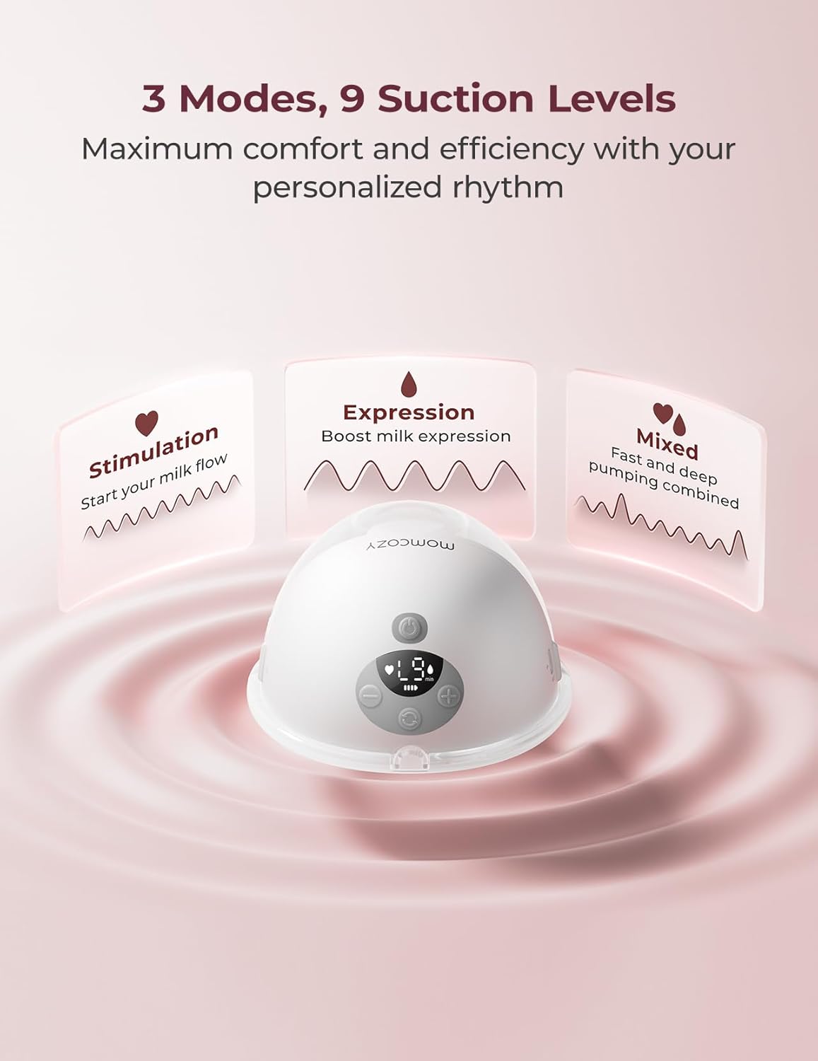 Detalle de Momcozy M5 wearable breast pump 24mm